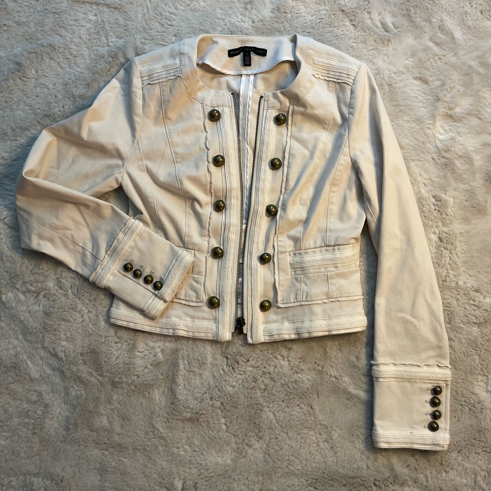 WHBM military style button jacket